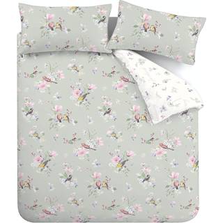 Catherine Lansfield Catherine Lansfield Green Songbird Reversible Duvet Cover and Pillowcase Set