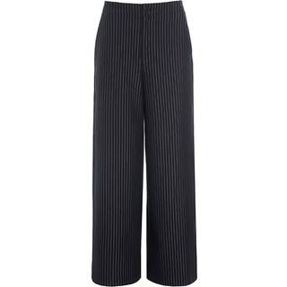 Pinstripe Jersey Bukser, Black Pinstripe, L
