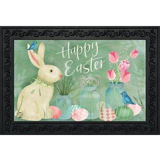 Briarwood Lane Easter Bunny og tulipaner Primitive Doormat