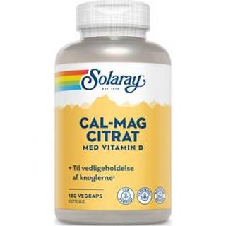 Solaray Cal-Mag Citrat m. D-vitamin - 180 Kapsler