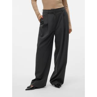 VERO MODA dame bukser VMSILJE - Dark Grey Melange PINSTRIPE - 40 / &#39;&#39;30