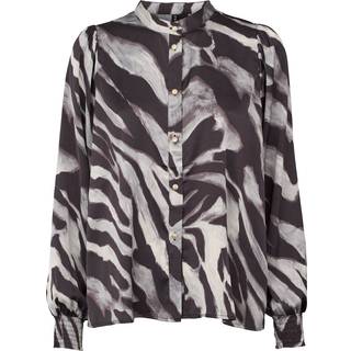 Amira Blouse - Løs Luftig Skjorte - Coffee