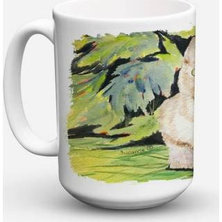 """" Caroline's Treasures SS8265CM15 Cat-Burmese Microwavable Ceramic Coffee Mug 15 Oz Multicolor """"