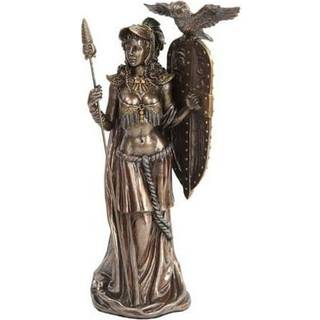 PTC 10 tommer bronze farvet Athena figur, der holder skjold med ugle