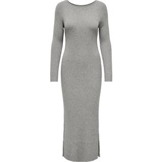 Only - Grå - Onlkatia Ls Maxi Boatn Dress Cc Knt - Large