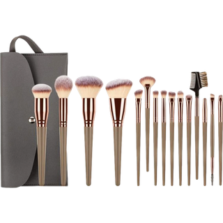 Børstesæt 15 stk. med etui til makeup