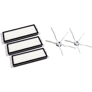 Roborock S5 / S50 / S5 Max / S6 / S60 / S6 Max / S6 Pure HEPA filter - Pakke med 3 stk & Sidebørster - 2x