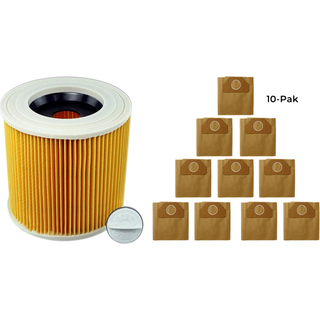 Kärcher WD3 / SE 4001 / 4002 HEPA Filter og Støvsugerposer - 10 stk