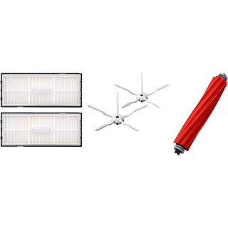 Roborock S7 / S7 Plus Tilbehørssæt: 2 HEPA-filtre, 2 sidebørster & gummi hovedbørste