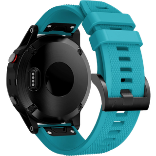Garmin Fenix 5 / 5 Plus / 6 / 6 Pro / Chronos Silikone Rem - Lyseblå