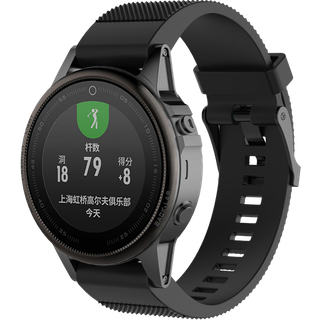 Garmin Fenix 5S/5S Plus/6S/6S Pro Sort Silikone Rem