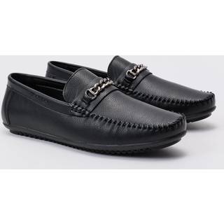Mens Black PU Loafer