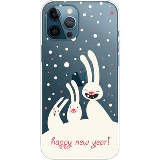 EIDERWOOD iPhone 16 Pro Max Fleksibelt Plast Bagside Julecover - Merry Christmas - Kaniner
