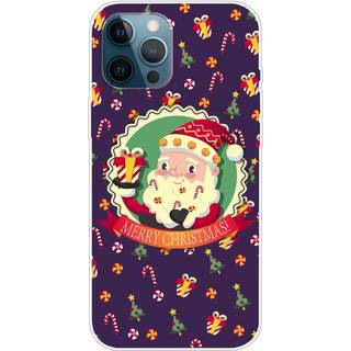 EIDERWOOD iPhone 16 Pro Max Fleksibelt Plast Bagside Julecover - Merry Christmas - Julemand med Gave