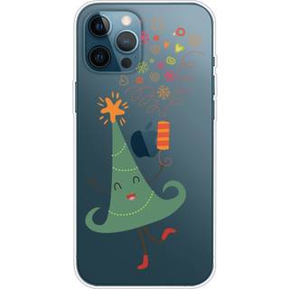 EIDERWOOD iPhone 16 Pro Fleksibelt Plastik Jule Bagside Cover - Dansende Juletræ