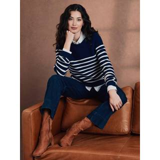 Crew Clothing Crew Clothing Blue Wool Blend Button Detail Jumper