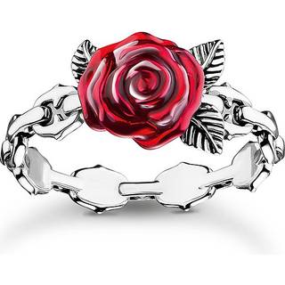 Thomas Sabo TR2482-664-10-54 Silberner Ring Roses Romance Damen