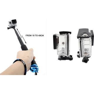 GoPro HERO 5/6/7 Vandtæt Hus og Teleskopstang med Håndholdt Pole