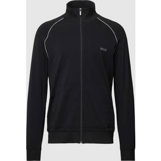 BOSS Black Herren Jacket schwarz Baumwolle & Mix unifarben