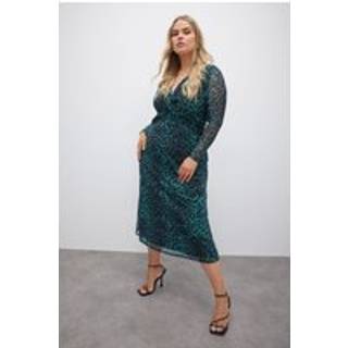 Yours Curve Yours Curve London Twist Front Mesh Maxikjole - EU 58-60 (UK 30-32)