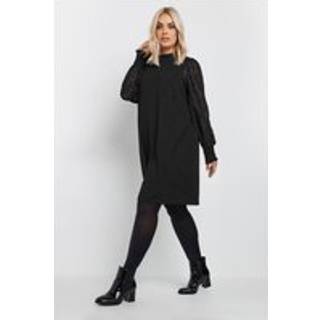 Yours Curve Woven Sleeve Jacquard Kjole48