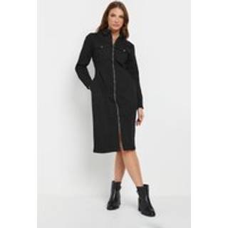 M & Co M & Co Black Zip Through Dress