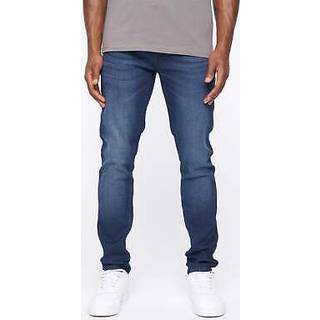 Crosshatch Herre Barbeck Slim Fit Jeans Mørk Vask