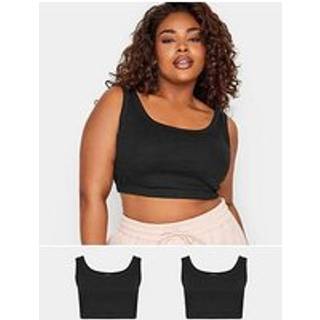 Yours Curve Yours Curve Black 100% Cotton Bralette 2 Pack
