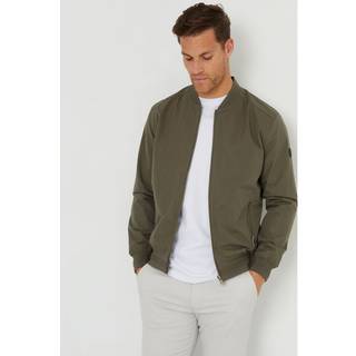 Threadbare Threadbare Khaki Showerproof Classic Bomber Jacket