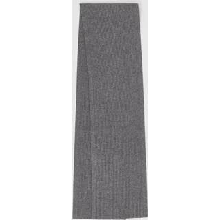 Reiss Reiss Mid Grey Melange Chesterfield Ribbed Merino Scarf
