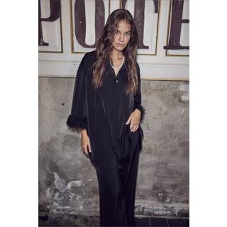Co'couture Adnacc Feather Shirt Bluse 35686 96-Black (LARGE)