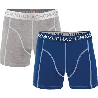 Muchachomalo 2-pak Cotton Stretch Basic Boxers - Blue/Grey - Medium