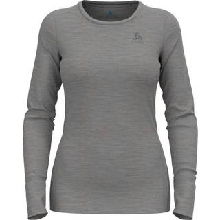 Odlo Women's Baselayer Top Crew Neck L/S Merino 200 Merino undertøj Damer størrelse XL farve grå