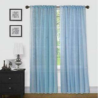 SAPPHIRE HJEM Vindue Sheer Curtain - 2 Paneler Vindue Gardiner Wrod Pocket Voile Sheer Gardiner 108 tommer L?ngde 2 Paneler til sovev?relse Livel
