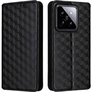 Xiaomi 14 Flip Cover Sort PU Læder med Kortholder og Stand