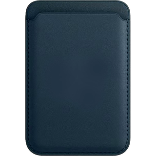 iPhone 11 Kortholder med MagSafe i blå læder