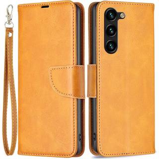 Samsung Galaxy S24 Plus Læder Flip Cover med Hank - Gul