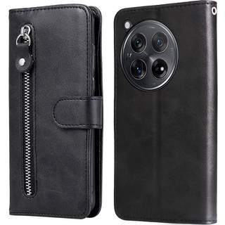 OnePlus 12R 5G Zipper Læder Flip Cover med kortholder og lomme