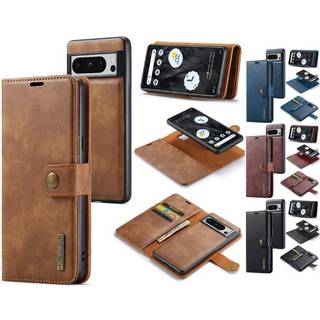 Pixel 8 Pro aftageligt magnetisk cover med læderpung og kortlommer