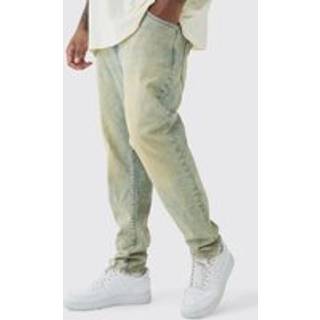 Mens Bleach Wash Plus Skinny Stretch Tinted Jeans