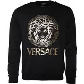 Versace Black Medusa Fleece Cotton Crew Neck Sweatshirt Sweater