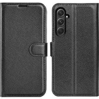 Samsung Galaxy A55 5G Flip Cover Sort PU Læder med Kortholder