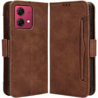 Motorola Moto G84 5G Flip Cover med Kortholder i Rustik Læder