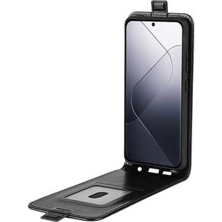 Xiaomi 14 Flip Cover i Sort PU Læder med Kortholder