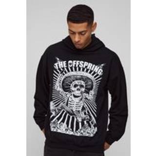 Mens Black Oversized The Offspring Band License Print Hoodie