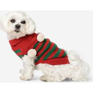 Flerfarvet julesweater til en hund