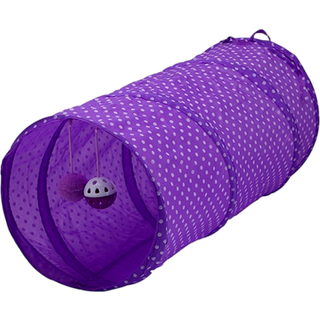 Katte Legetunnel med 2 Bolde - Lilla