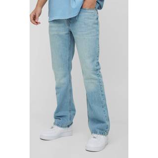 Mens Slim Rigid Flare Jean In Antique Blue