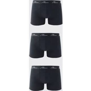 Mens Black 3 Pack Man Signature Trunks