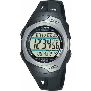 Casio STR-300C-1VEF Sports Damen- und Jugenduhr Digital Schwarz/Silberfarben